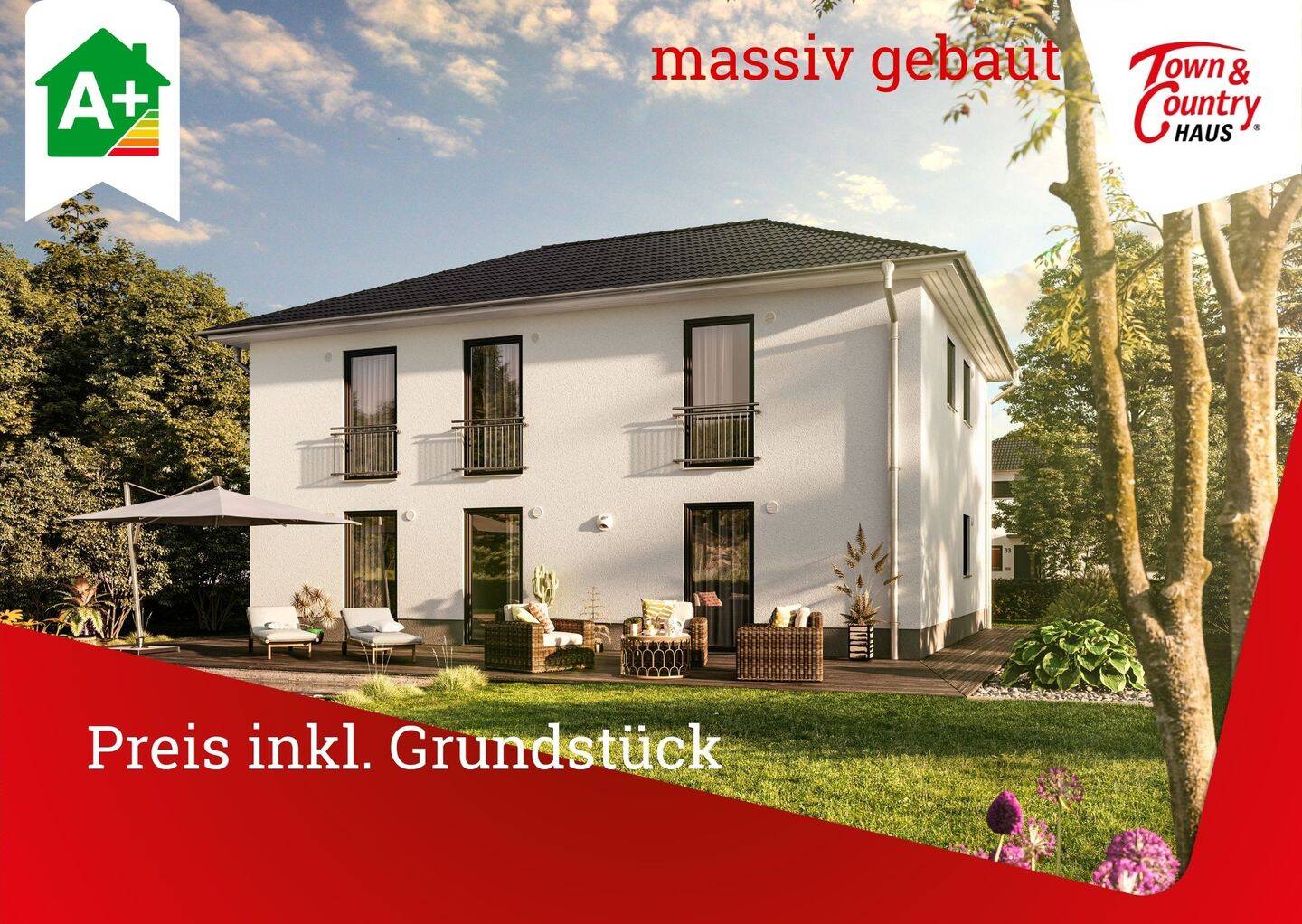 massiv gebaut, Preis schlüsselfertig inkl. Grundstück, 54317 Osburg