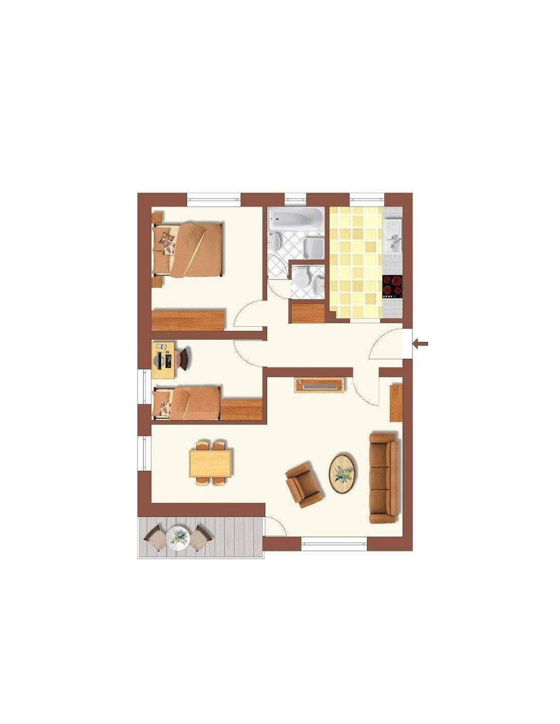 Schöne 3-Zimmer-Wohnung mit Balkon und neuer Einbauküche, 90552 Röthenbach a.d. Pegnitz