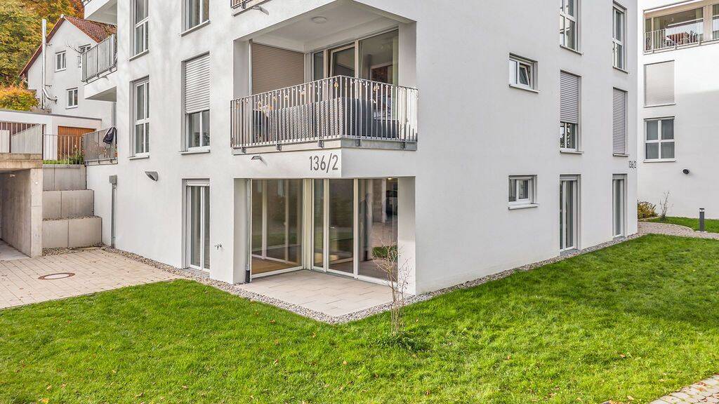 Ravensburg – Naturnahe Stadtrandlage Moderne 3-Zimmer-Neubauwohnung mit Gartenterrasse, 88212 Ravensburg