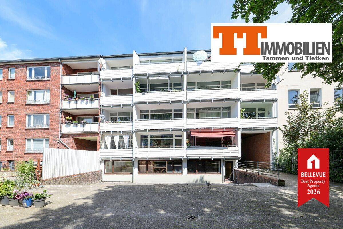 TT: Hübsches Appartement mit großem Süd-Balkon am Kurpark – zentral und im Grünen gelegen!, 26382 Wilhelmshaven (Bant Heppens Innenhafen Innenstadt Siebethsburg)