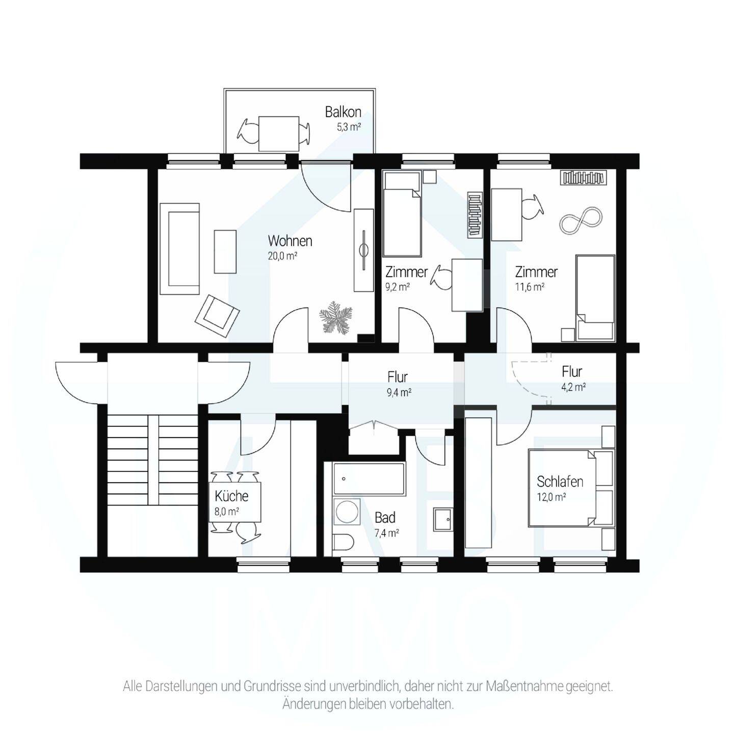 Frisch sanierte 4-Raumwohnung – mit modernen hellen Bad und großem Balkon, 2827 Görlitz