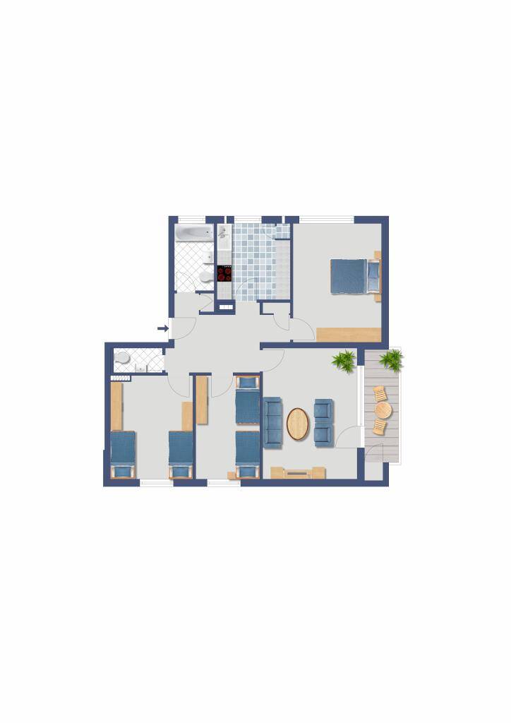 Vermietete 4-Zi.-Wohnung provisionsfrei zu verkaufen, 51103 Köln (Kalk Höhenberg Merheim Vingst)