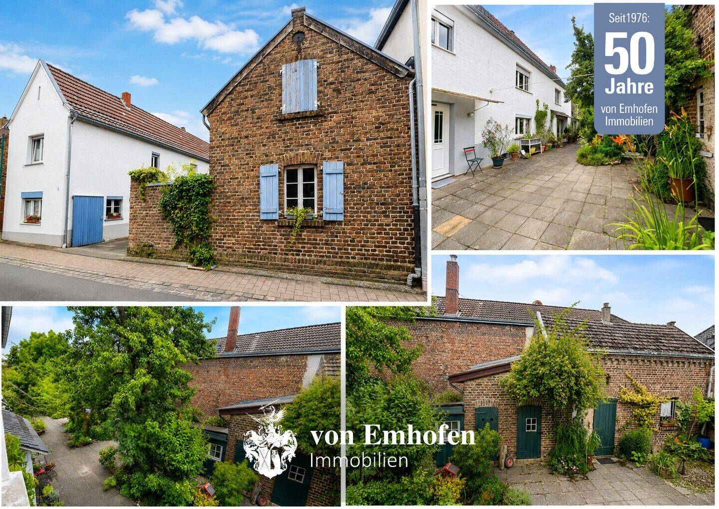 Niederkassel-Mondorf kleine geschlossene Hofanlage mit ehemaligem Korbmacherhaus in Rheinnähe, 53859 Niederkassel