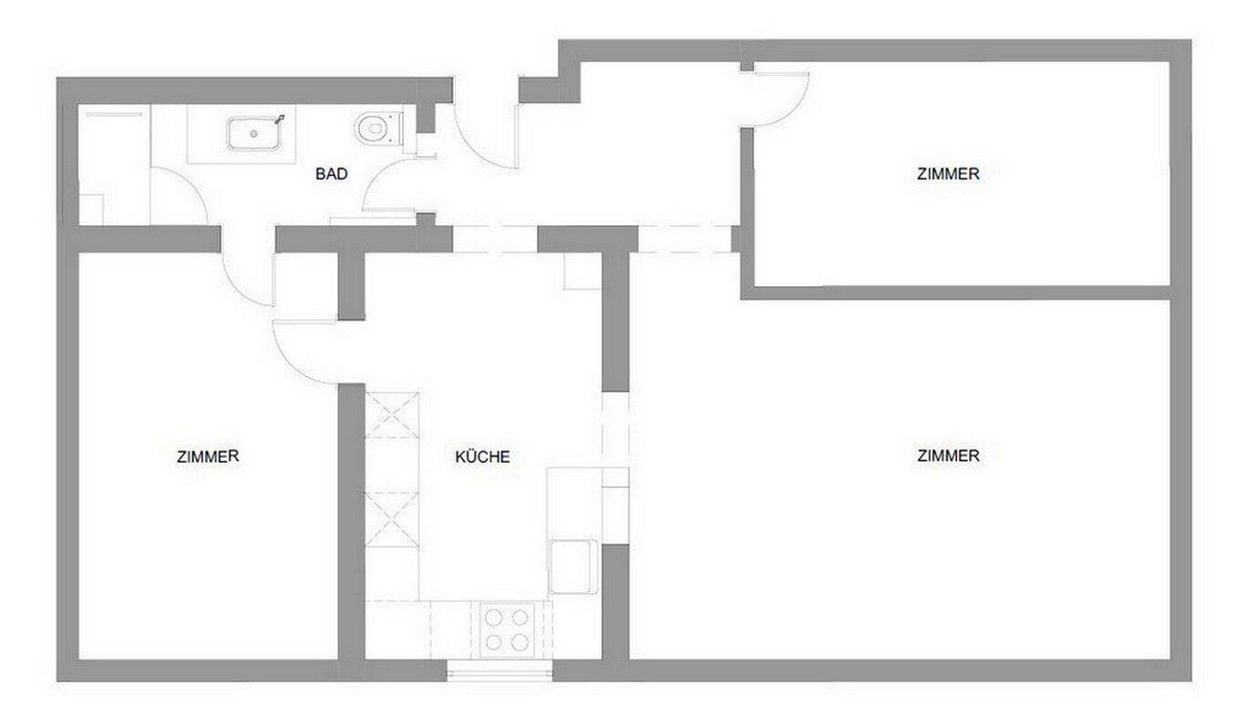 Mietwohnung, 3 Zimmer, 75 m², in Stuttgart, 70180 Stuttgart (Mitte Süd)