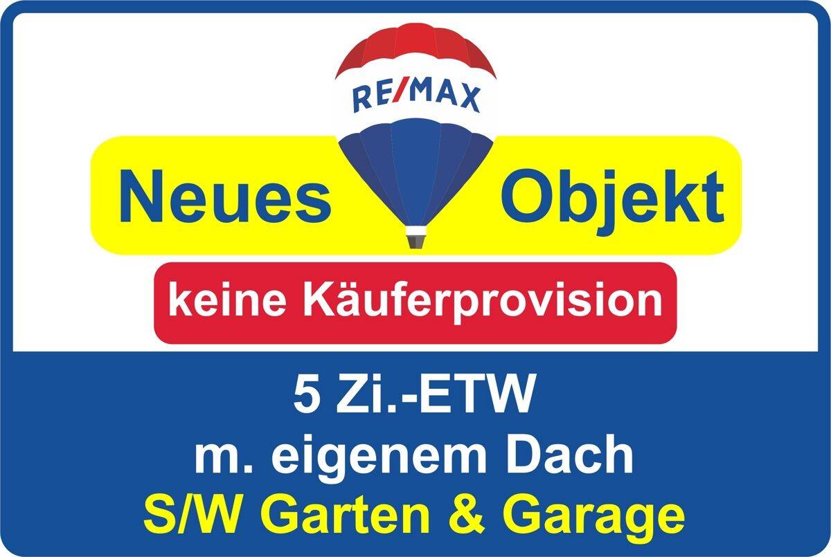 Keine Käuferprovision! Kaufen Sie ab € 939,- mtl.* / 5 Zi.-ETW m. eigenem Dach & Garten & Garage, 63791 Karlstein a. Main