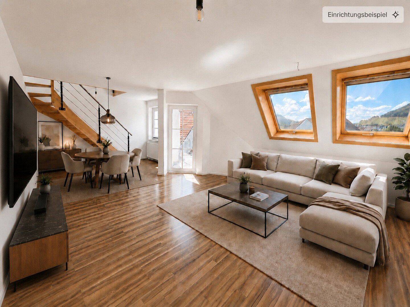 Modernisierte, helle 3 Zimmer DG-Maisonette-Wohnung mit EBK, Balkon, Stellplatz, 72459 Albstadt