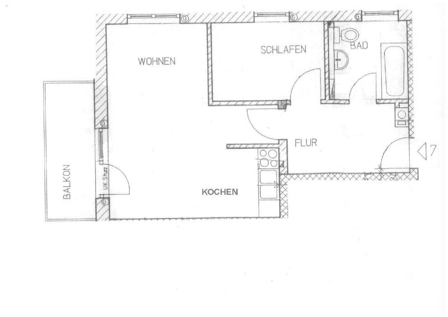 ** renovierte 2 RW mit Balkon **, 6780 Zörbig