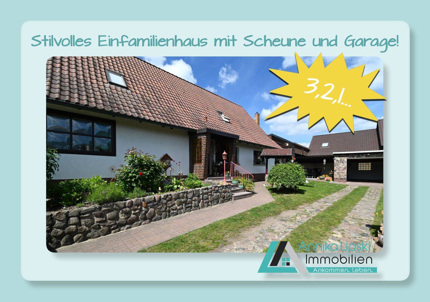 Reduziert – Uckermark – Stilvolles Einfamilienhaus in Röddelin mit Scheune und Garage, 17268 Templin
