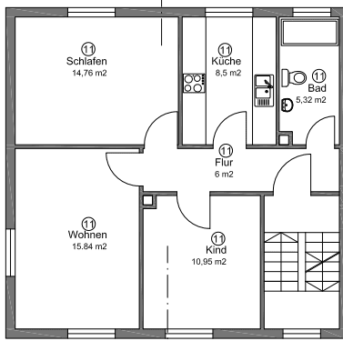 Mietwohnung, 3,5 Zimmer, 62 m², in Albstadt, 72461 Albstadt