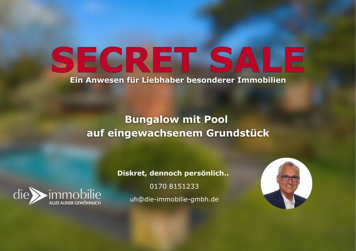 Ein Anwesen für Liebhaber besonderer Immobilien: Bungalow mit Pool auf eingewachsenem Grundstück, 90587 Obermichelbach