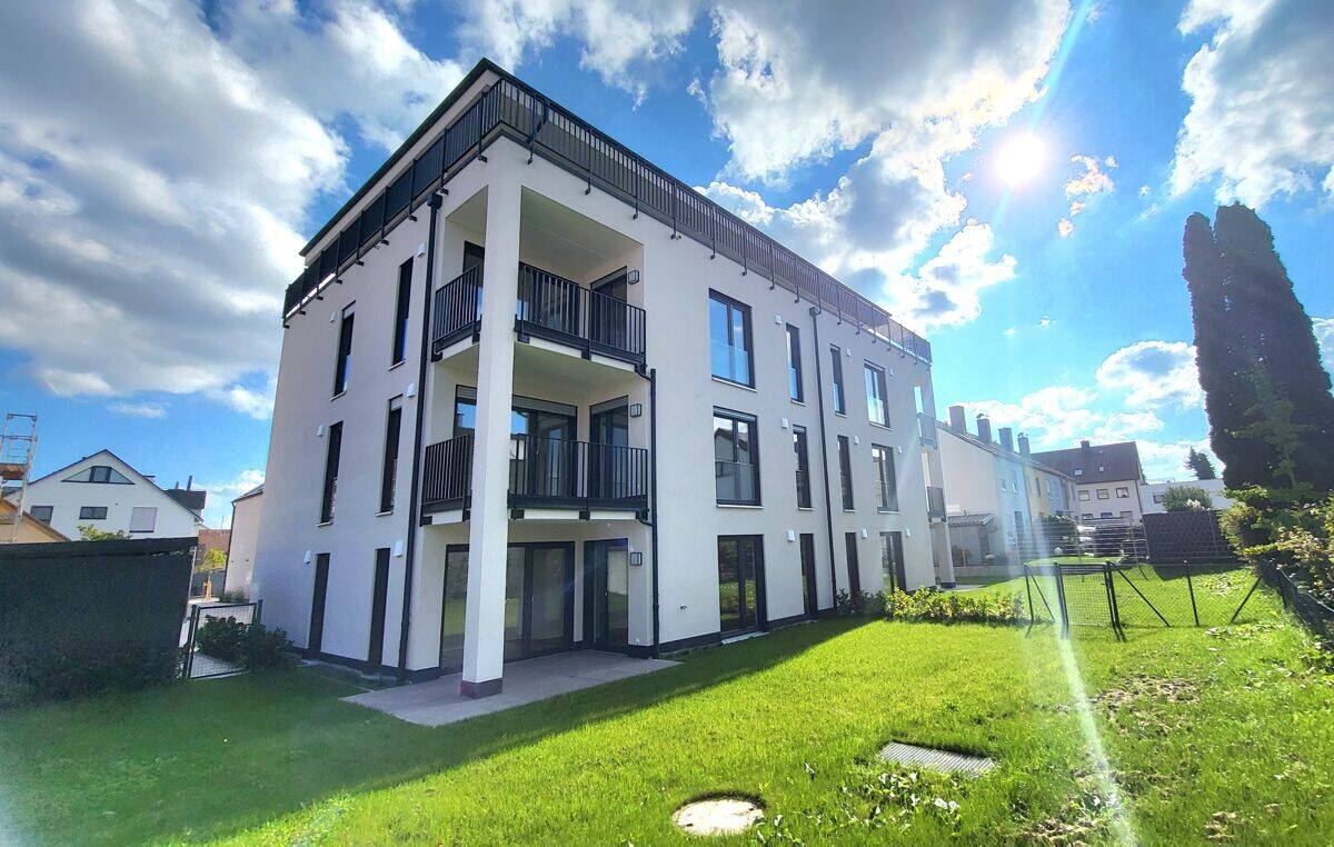 +++NU-Burlafingen, 2-Zi.-Mietwohnung, 58,92m² Wfl., EG, Garten, Küche, TG+++, 89233 Neu-Ulm