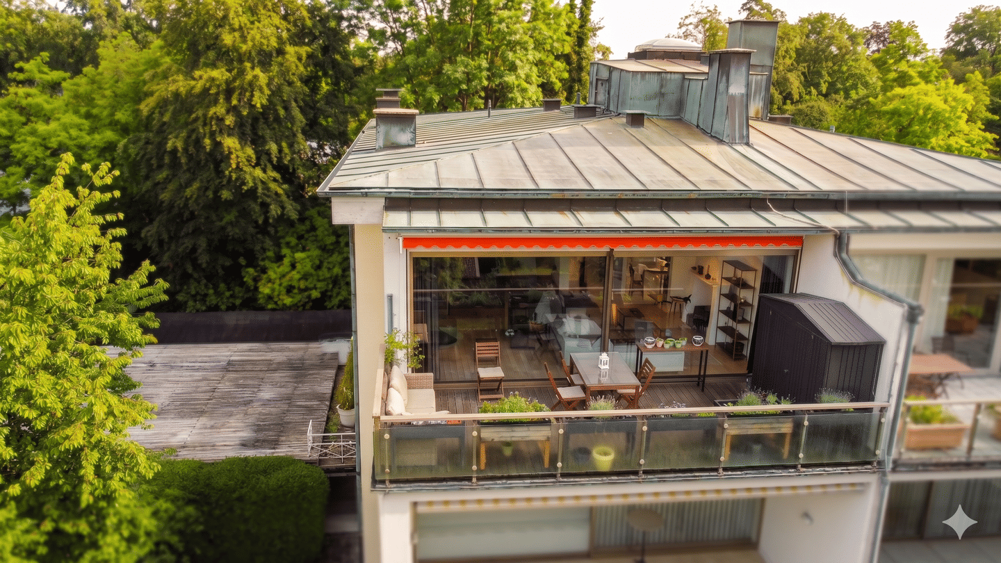 Penthouse in Grünwald – 140 m² mit Südwest-Terrasse über den Baumwipfeln, 82031 Grünwald