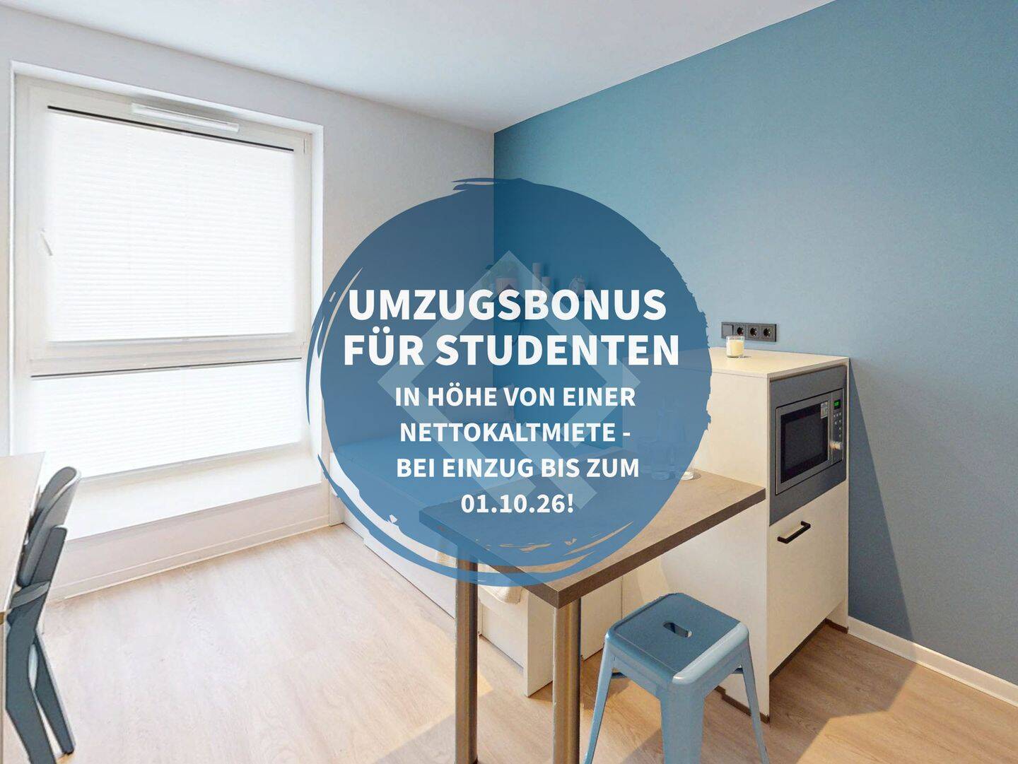 1 Monat mietfrei! Modern möbliertes Studentenapartment im Quartillion – zentral im Rheingauviertel, 65197 Wiesbaden (Biebrich Dotzheim Wiesbaden)