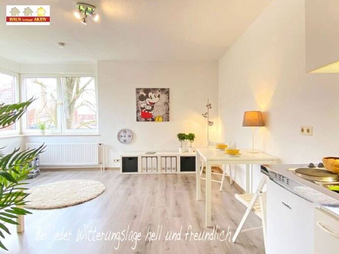 1Zi.Apartment mit EBK- renoviert, hell und freundlich-zum 01.10.- Haustiere erlaubt- Innenstadt: Fahrrad 15 Min./ Bus: 10 Min.-Haltestelle vor der Tür, 48165 Münster (Amelsbüren Angelmodde Berg Fidel Hiltrup)