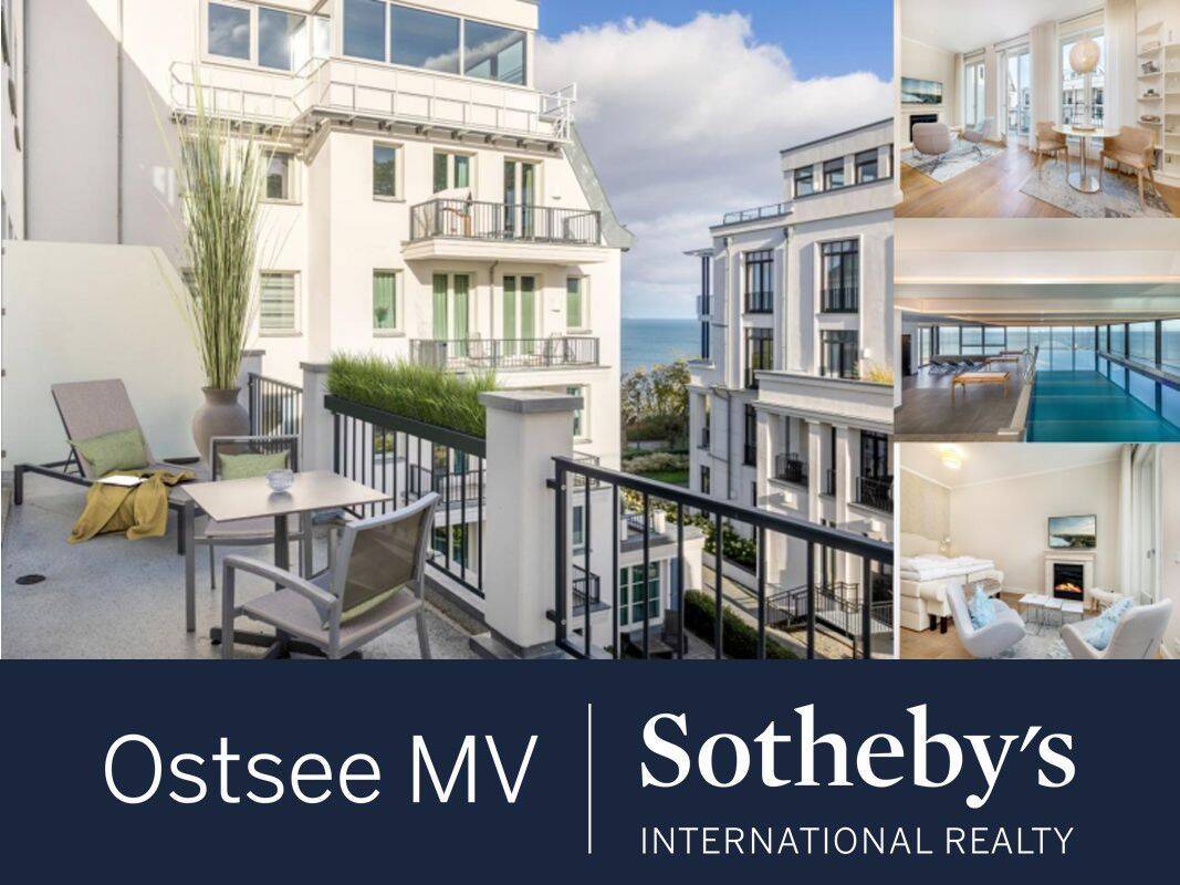 FIRST-1. Reihe – Ruhige Studiowohnung mit großer Dachterrasse, Meerblick & Wellnessbereich, 18586 Sellin