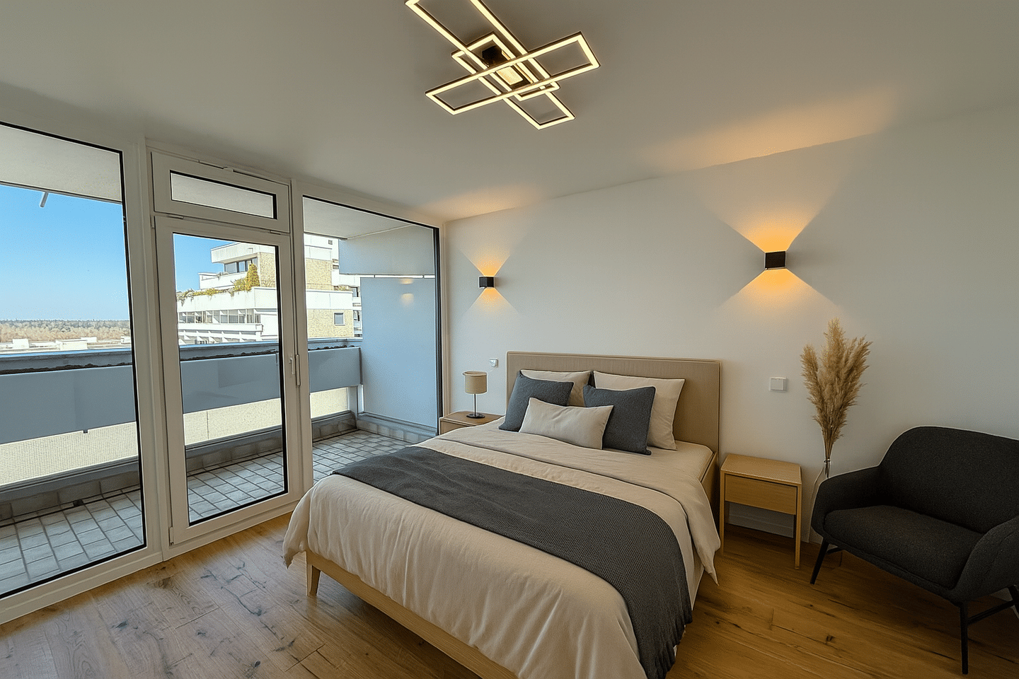 Penthouse-Feeling! Stilvoll sanierte 3-Zi-Whg mit Alpenblick und TG-Stellplatz – ohne Provision!, 82024 Taufkirchen