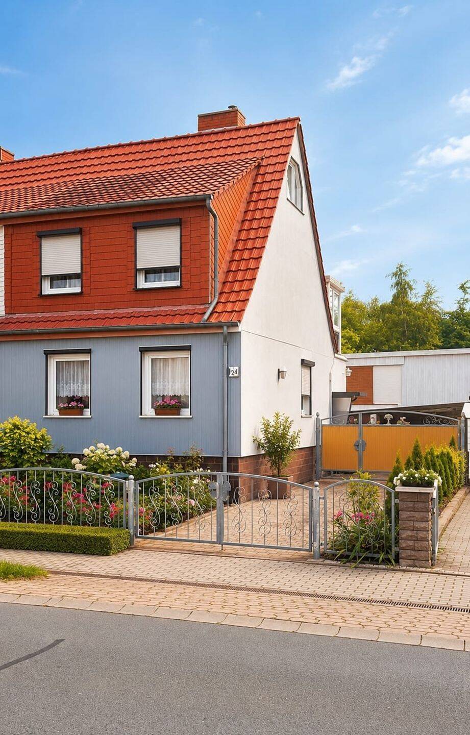 Gepflegte Doppelhaushälfte mit
schönem Garten und vielseitigen
Nutzungsmöglichkeiten, 99734 Nordhausen