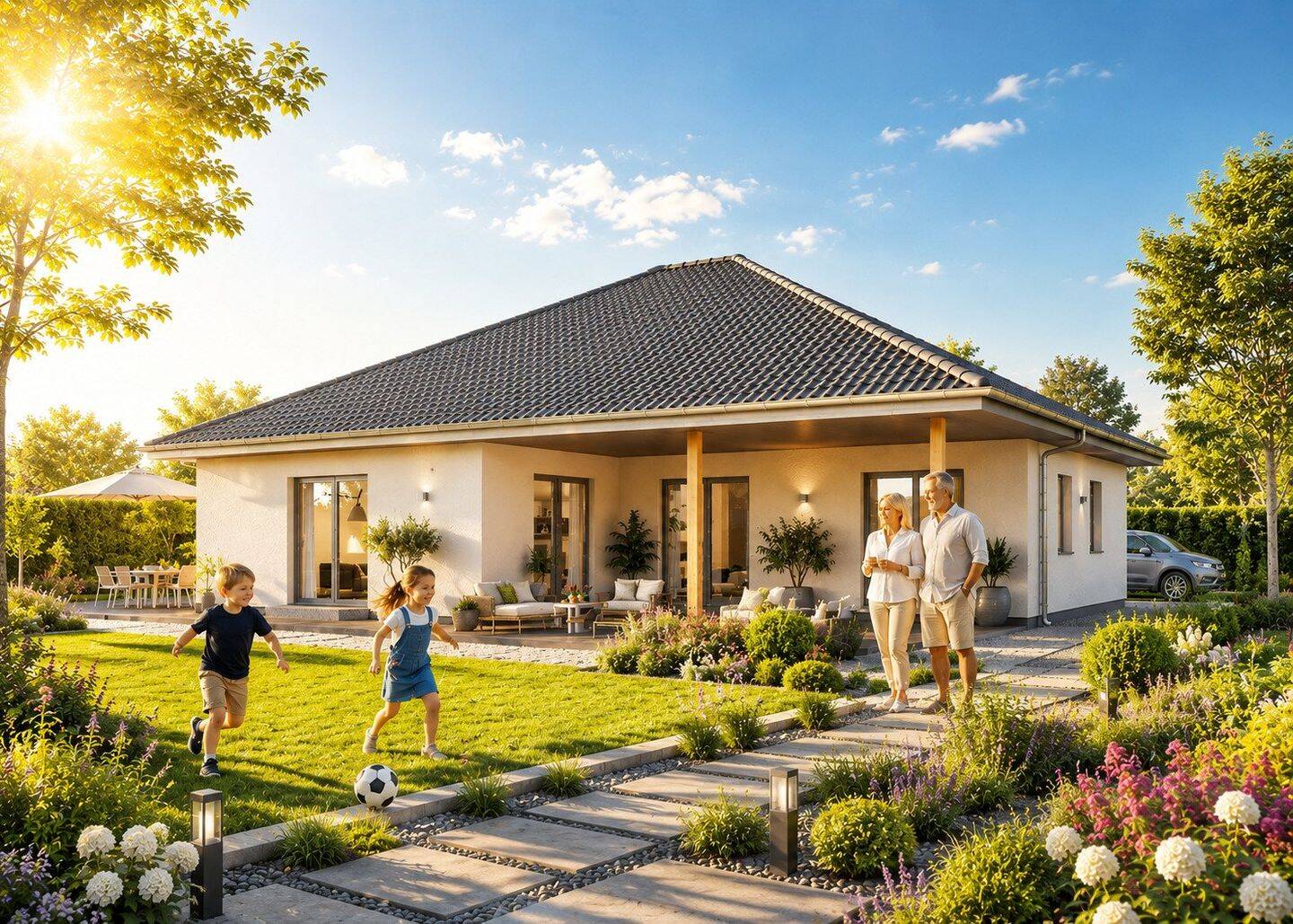 Extravaganter Bungalow CS 16.01W – Bauen Sie Ihren Wohntraum mit massa haus, 75242 Neuhausen