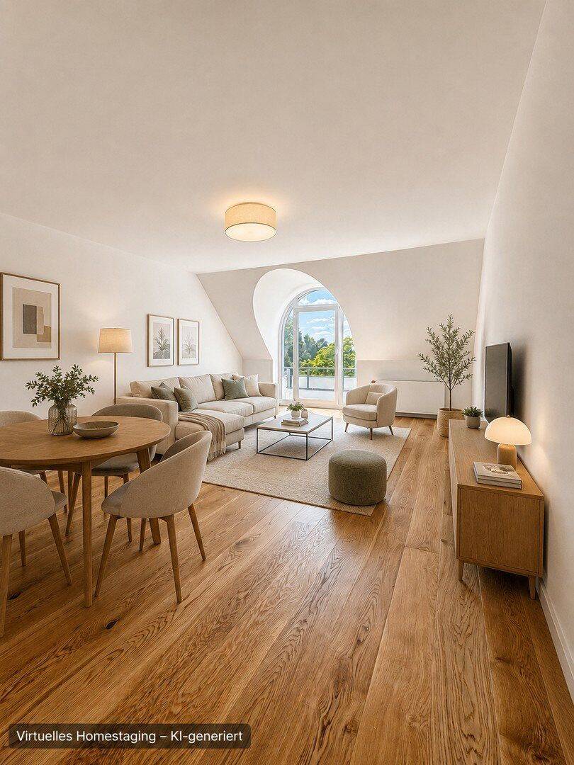 Stilvoll saniertes Dachgeschoss mit Rundbogen-Gauben und Balkon in Kirchrode, 30559 Hannover