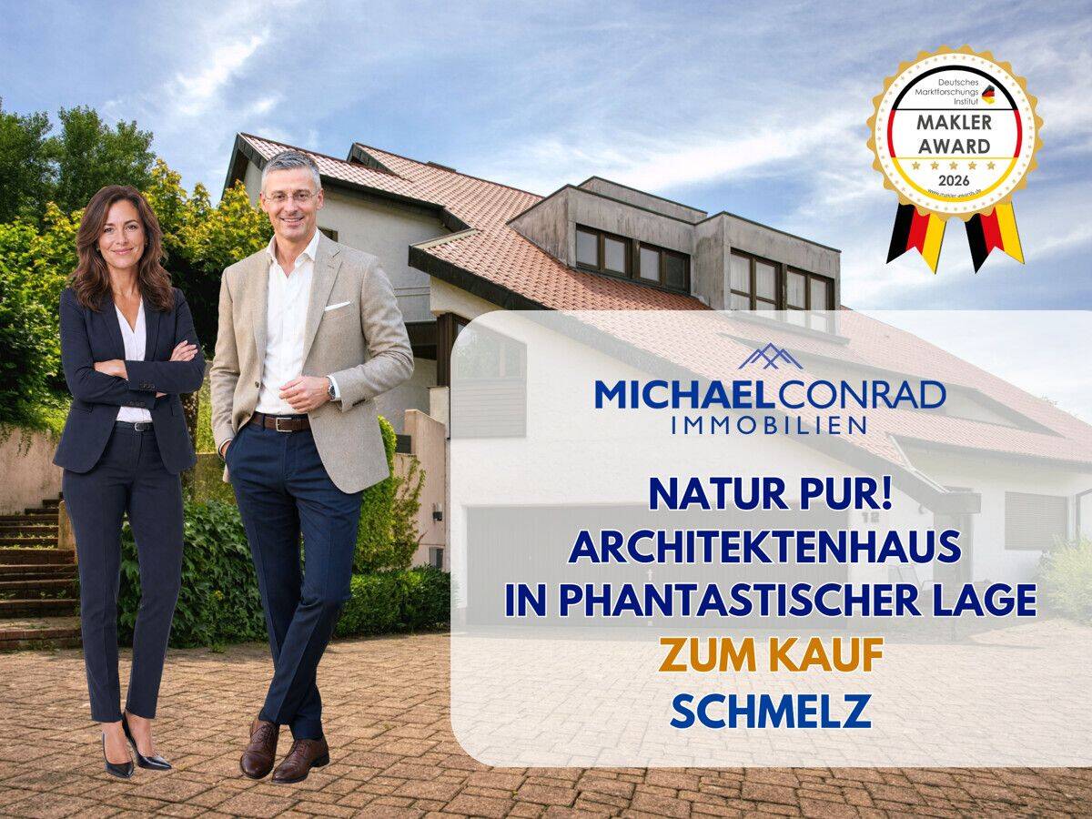 Natur pur! Außergewöhnliches Architektenhaus in traumhafter Lage und mit Einliegerwohnung, 66839 Schmelz
