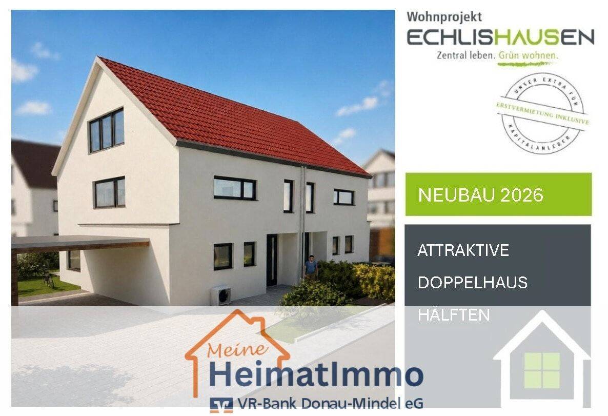 Moderne Doppelhaushälfte auf drei Wohnebenen – Nachhaltiger Massivbau in attraktiver Lage, 89346 Bibertal