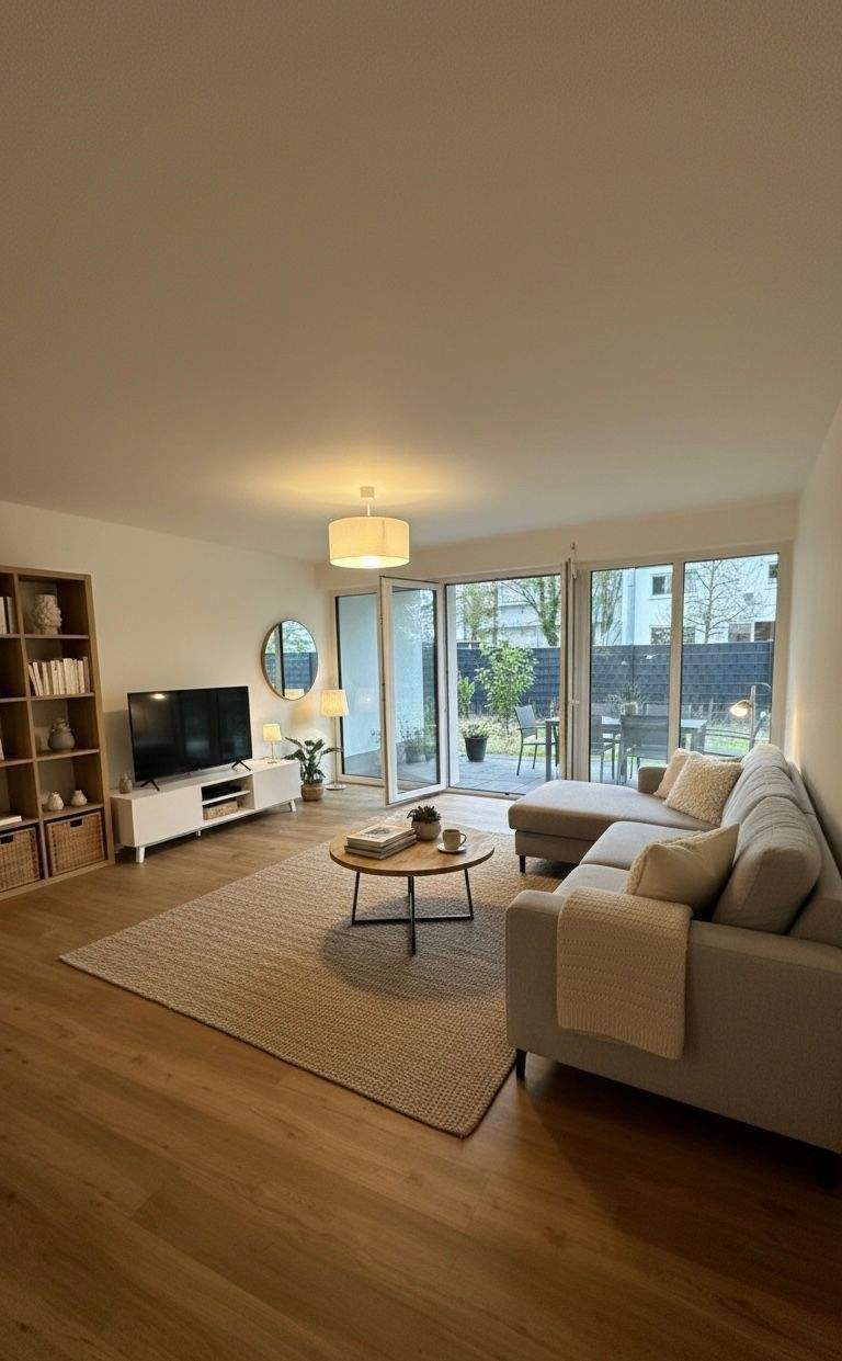 Modernes Wohnen im Erstbezug: 3 Zimmer, Einbauküche, eigener Garten und Tiefgaragenstellplatz, 65929 Frankfurt am Main (Höchst Schwanheim Unterliederbach)