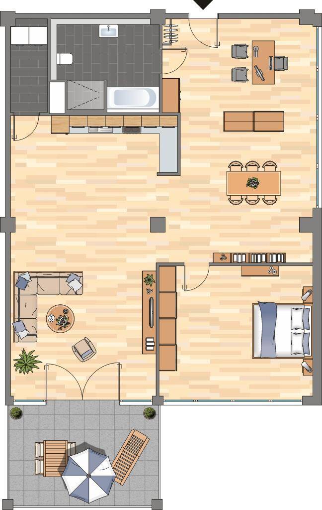 Kurzfristig verfügbar! Schöne Eckwohnung am Tabakquartier in Bremen, 28197 Bremen