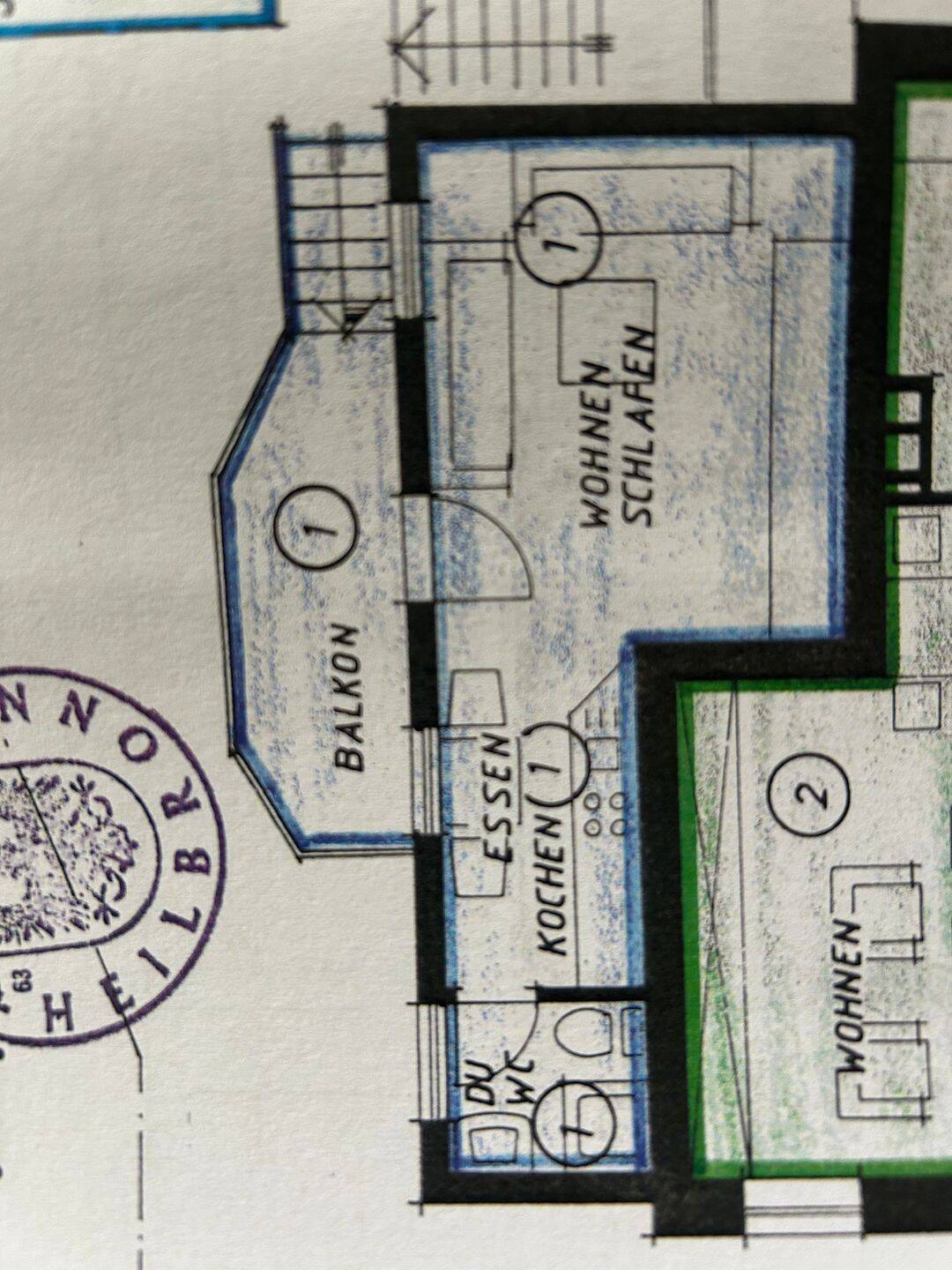 1-Zimmer-Wohnung Heilbronn zentral, 74072 Heilbronn (Heilbronn)