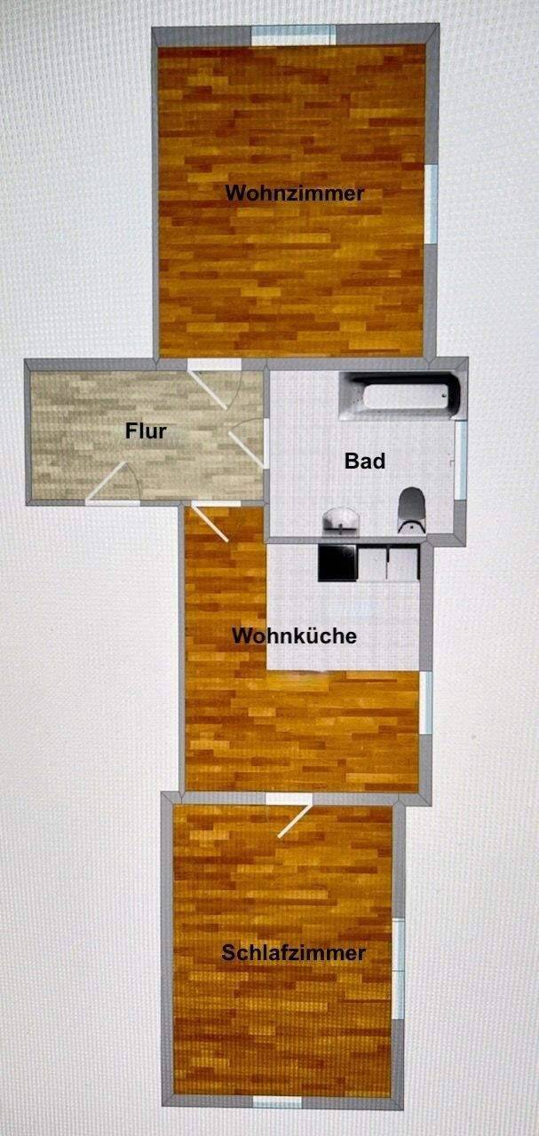 2 Zimmerwohnung mit Etagenheizung großer Küche, 1157 Dresden