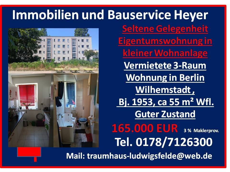 Vermietete geräumige 3 -Zimmer-Wohnung im Herzen von Berlin- Wilhelmstadt, 13595 Berlin (Spandau Kolonie Bocksfelde Pichelsdorf Wilhelmstadt)