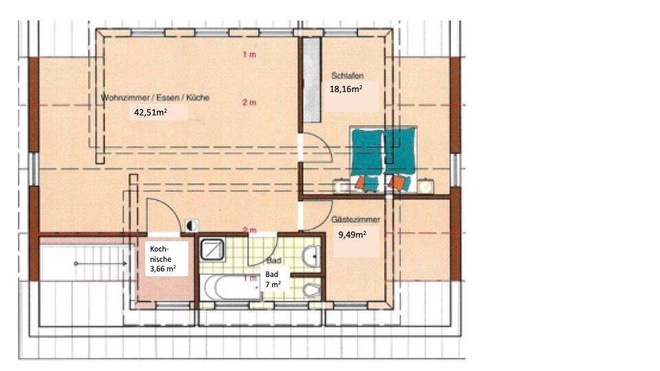 Neustadt a.d. Aisch – 2- Zi-Wohnung (Dachgeschoss) zu vermieten-, 91413 Neustadt a.d. Aisch