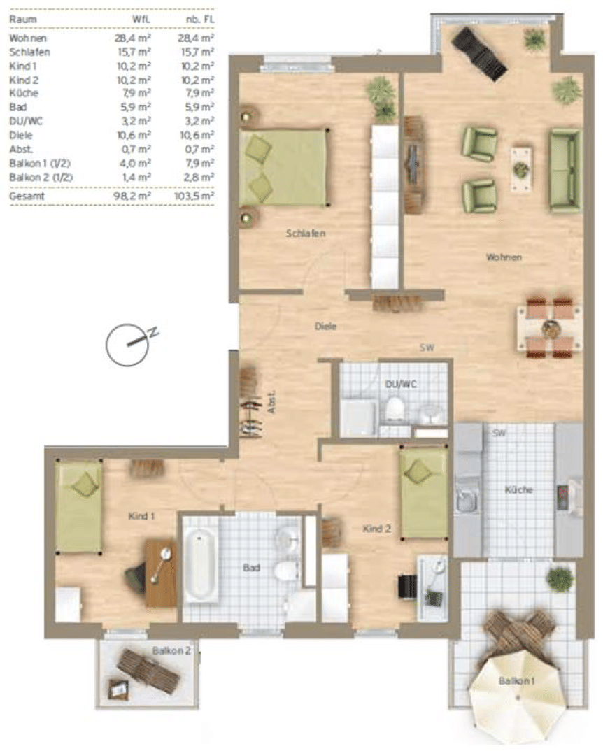 Lichtdurchflutet und absolut ruhig: Elegante 4-Zimmer-Wohnung in den „Neuen Gärten Giesing“ (Provisionsfrei), 81539 München (Obergiesing Ramersdorf-Perlach Untergiesing-Harlaching)