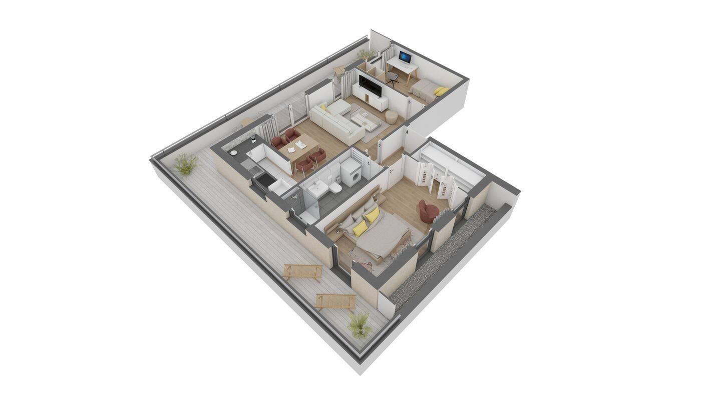 Attraktive 3,5 Zimmer-Wohnung im DG mit Dachterrasse und Aufzug, 63075 Offenbach am Main (Bürgel Offenbach am Main Rumpenheim Waldheim)