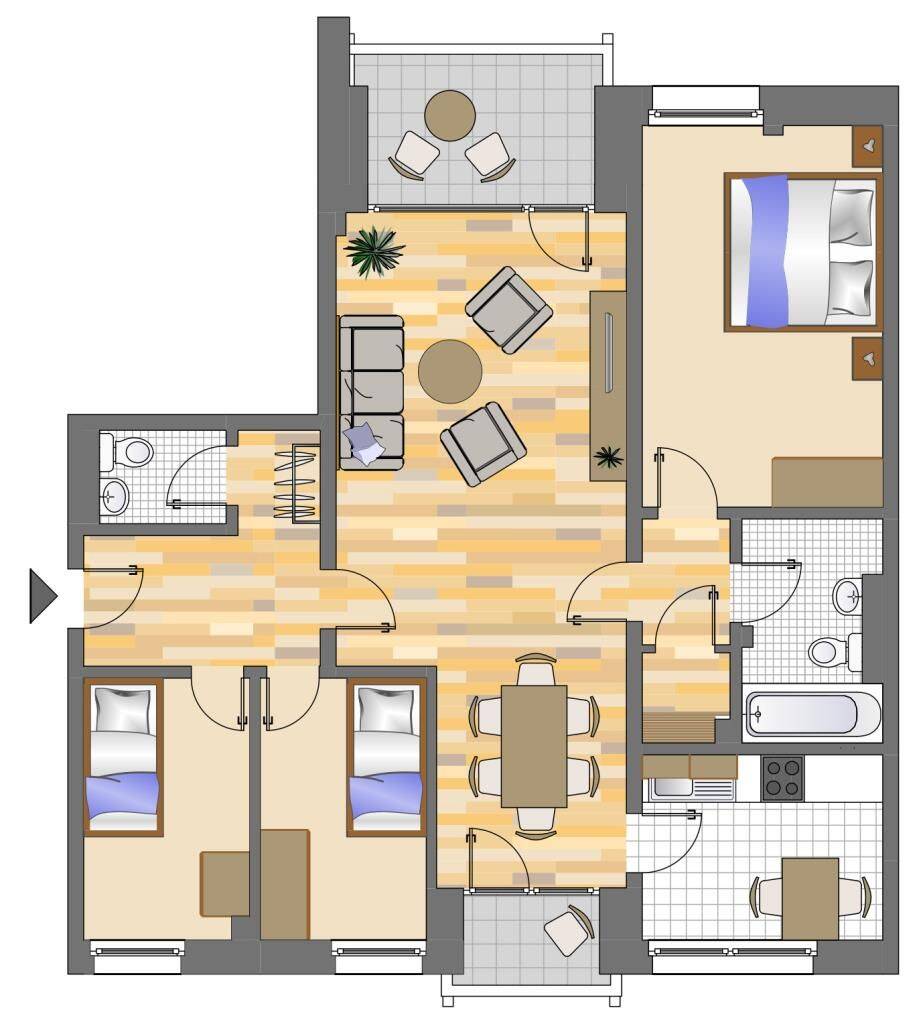 Demnächst frei! 4-Zimmer-Wohnung in Düsseldorf Hassels, 40599 Düsseldorf (Benrath Hassels Holthausen Reisholz)