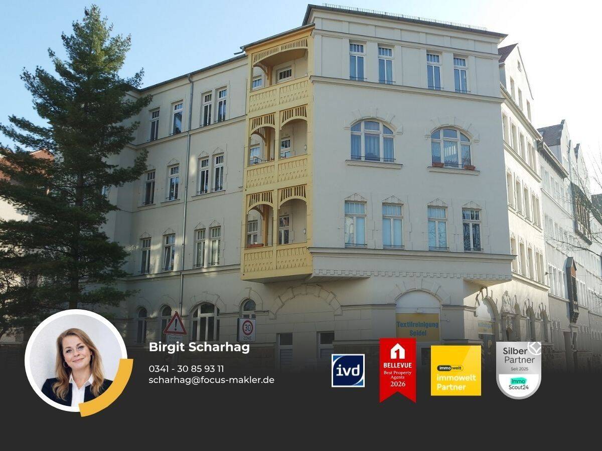 Gohlis – schöne 3-Zi-DG-Wohnung mit Balkon, Tageslichtbad, Wanne und Laminat !, 4157 Leipzig (Gohlis-Mitte Gohlis-Nord Möckern)