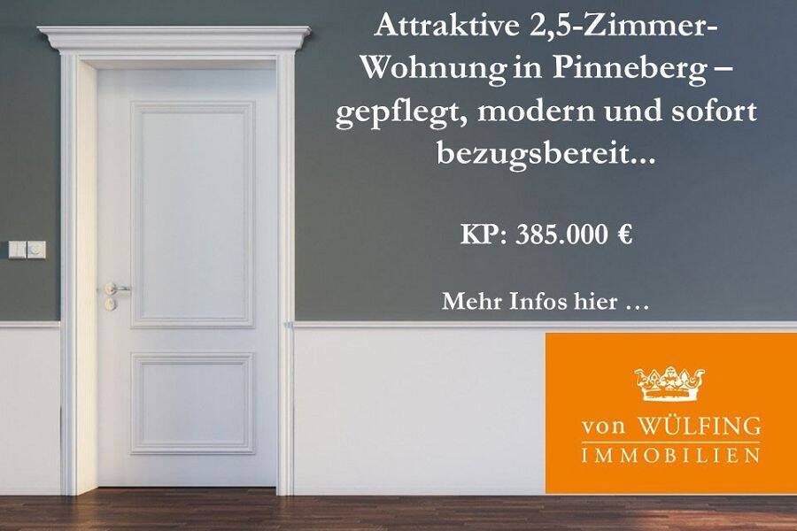 Attraktive 2,5-Zimmer-Wohnung in Pinneberg – gepflegt, modern und sofort bezugsbereit…, 25421 Pinneberg