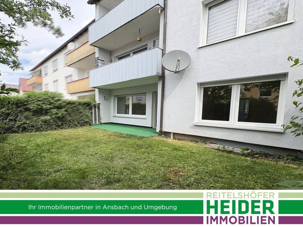 3 Zi. Terrassen-ETW mit Gartenanteil, in ruhiger Wohnlage in Ansbach-Eyb, 91522 Ansbach