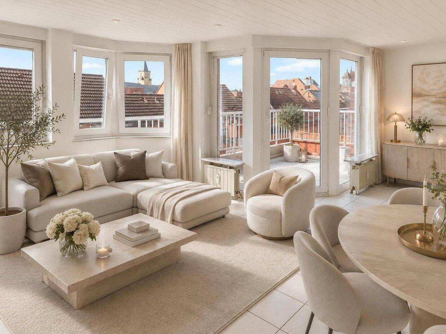Über den Dächern von Porz: helle 2-Zimmer-Wohnung mit Terrasse, Gäste-WC & Bad en suite, 51143 Köln (Porz Langel Zündorf)