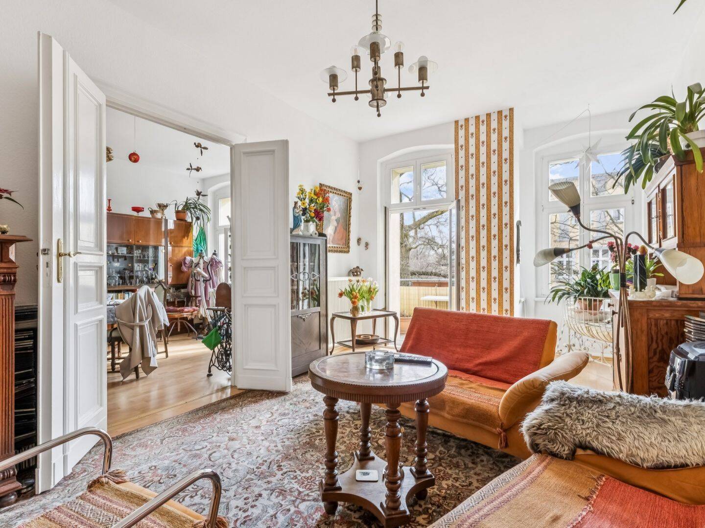 Berlin-Pankow: Gepflegte 3 Zimmer Altbauwohnung nahe Schlosspark Schönhausen mit Balkon, 13156 Berlin (Pankow Kleingartenanlage Alte Baumschule Niederschönhausen Rosenthal)