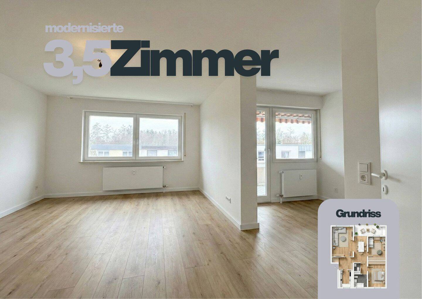Frisch renoviert: Helle 3.5-Zi.-Wohnung mit Süd-Westbalkon & Garage – Provisionsfrei!, 89079 Ulm