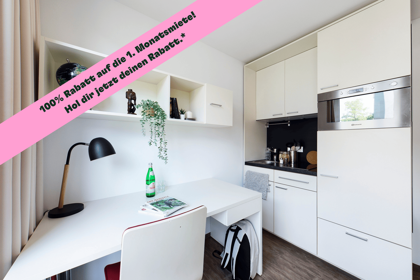 1. Miete geschenkt*: Möbliertes 1-Zimmer-Apartment nahe JGU zum SoSe | Basic Bude, 55122 Mainz (Gonsenheim Hartenberg/Münchfeld Neustadt)
