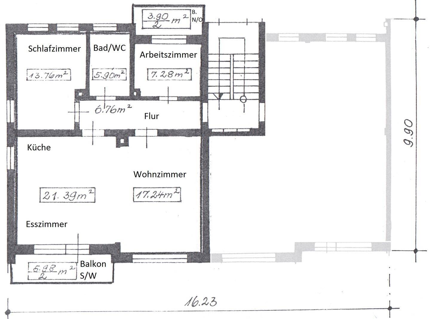 3 Zimmer Wohnung in KarlsruheDurlach/ Aue mit 2 Balkonen, 76227 Karlsruhe (Durlach Hohenwettersbach Stupferich)