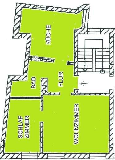2 Raumwohnung mit Einbauküche, 39240 Calbe (Saale)