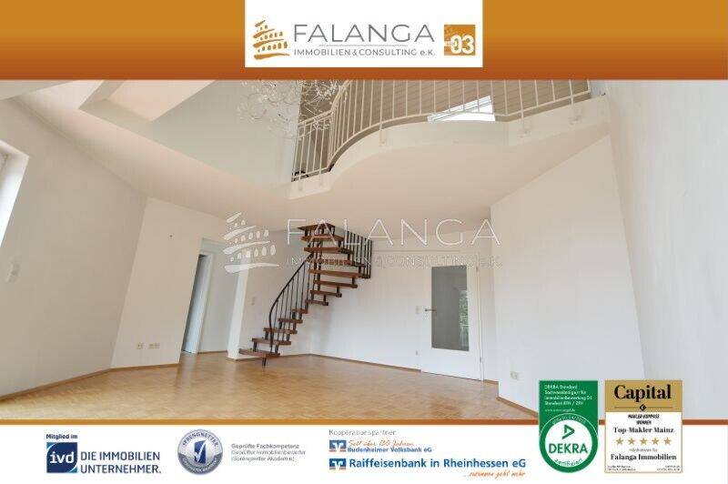 Falanga Immobilien – Verlieben erlaubt! Luftig und helle Maisonette – Galerie Wohnung in Budenheim!, 55257 Budenheim