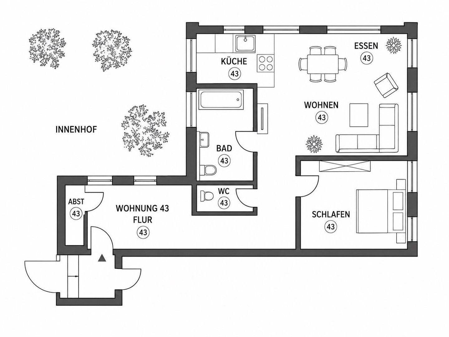Großzügige 2-Zimmer-Wohnung mit historischem Charm in Albstadt-Thailfingen, 72461 Albstadt