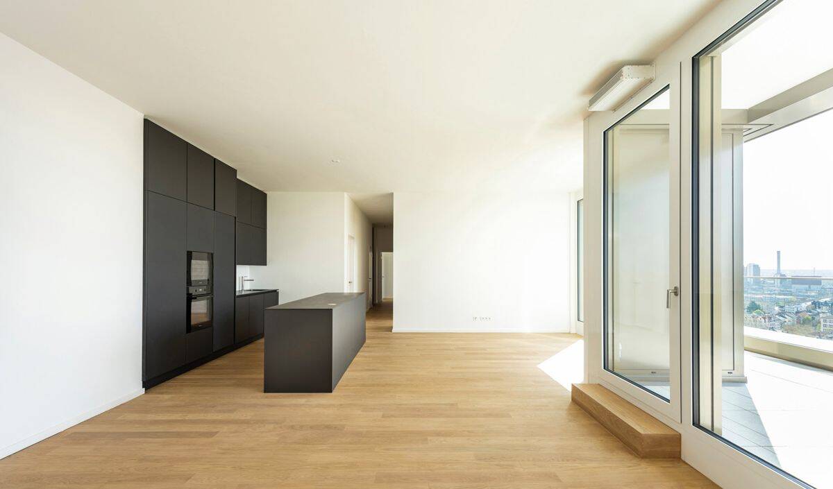 Blick auf die Frankfurter Skyline – 3 Zimmer-Penthouse mit Dachterrasse, 60326 Frankfurt am Main (Gallus Griesheim)