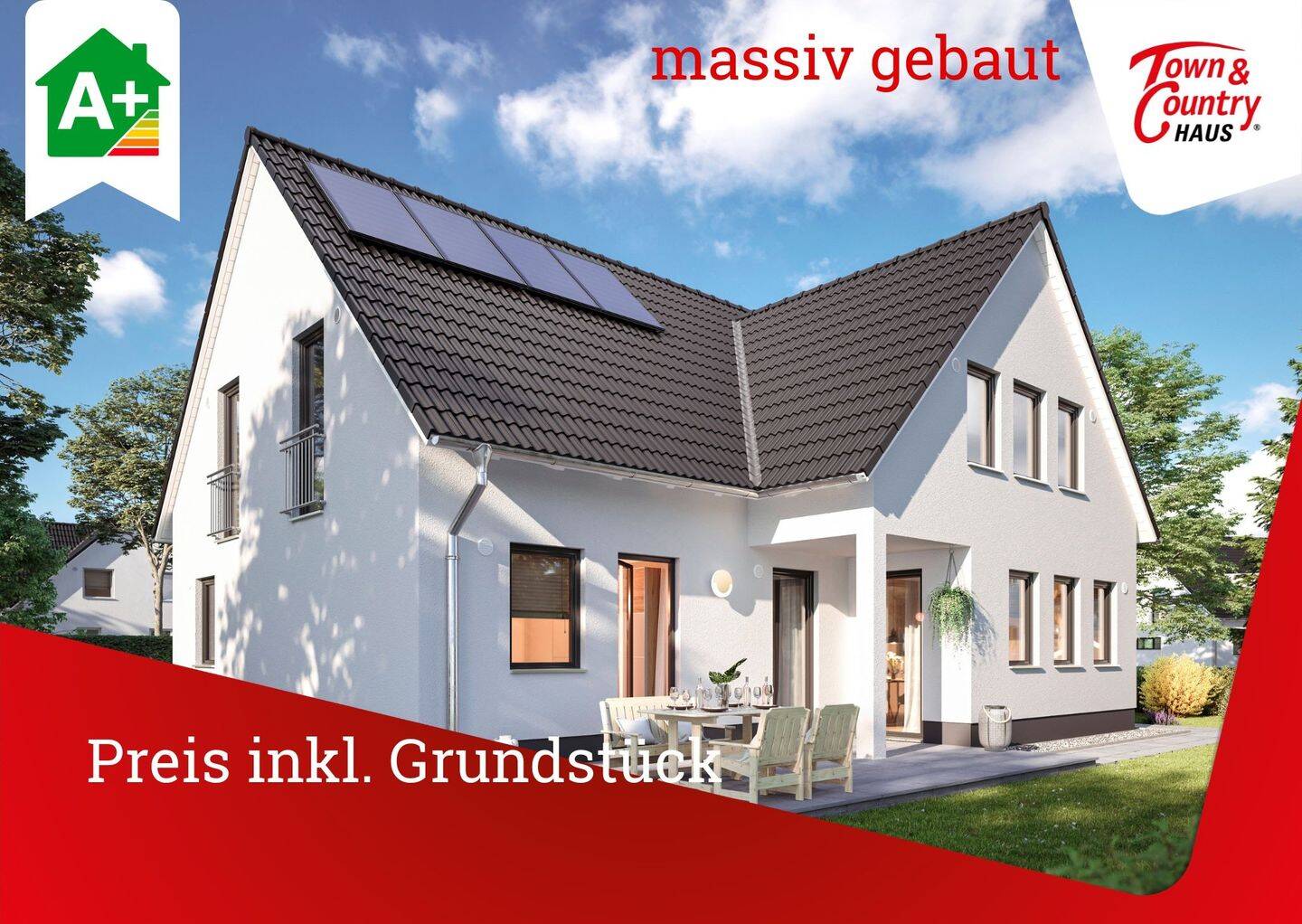 massiv gebaut, Preis schlüsselfertig inkl. Grundstück, 54331 Pellingen