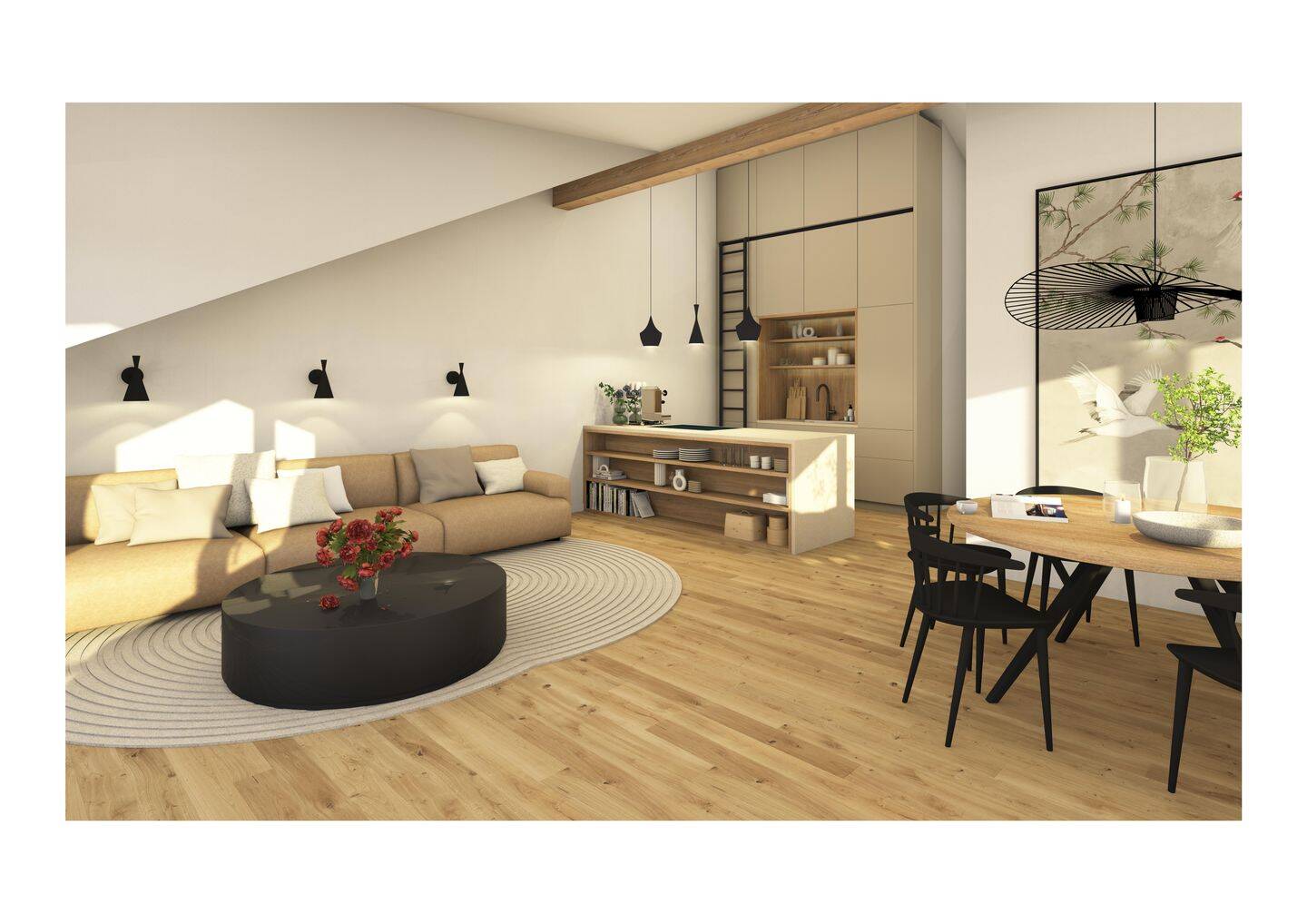 3-Zimmer-Dachgeschosswohnung mit Bergblick, 83109 Großkarolinenfeld