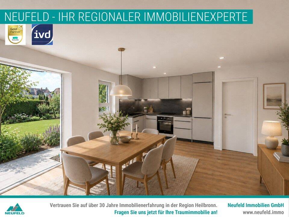 Moderne Erdgeschosswohnung mit Wohlfühlcharakter zu vermieten!, 74199 Untergruppenbach