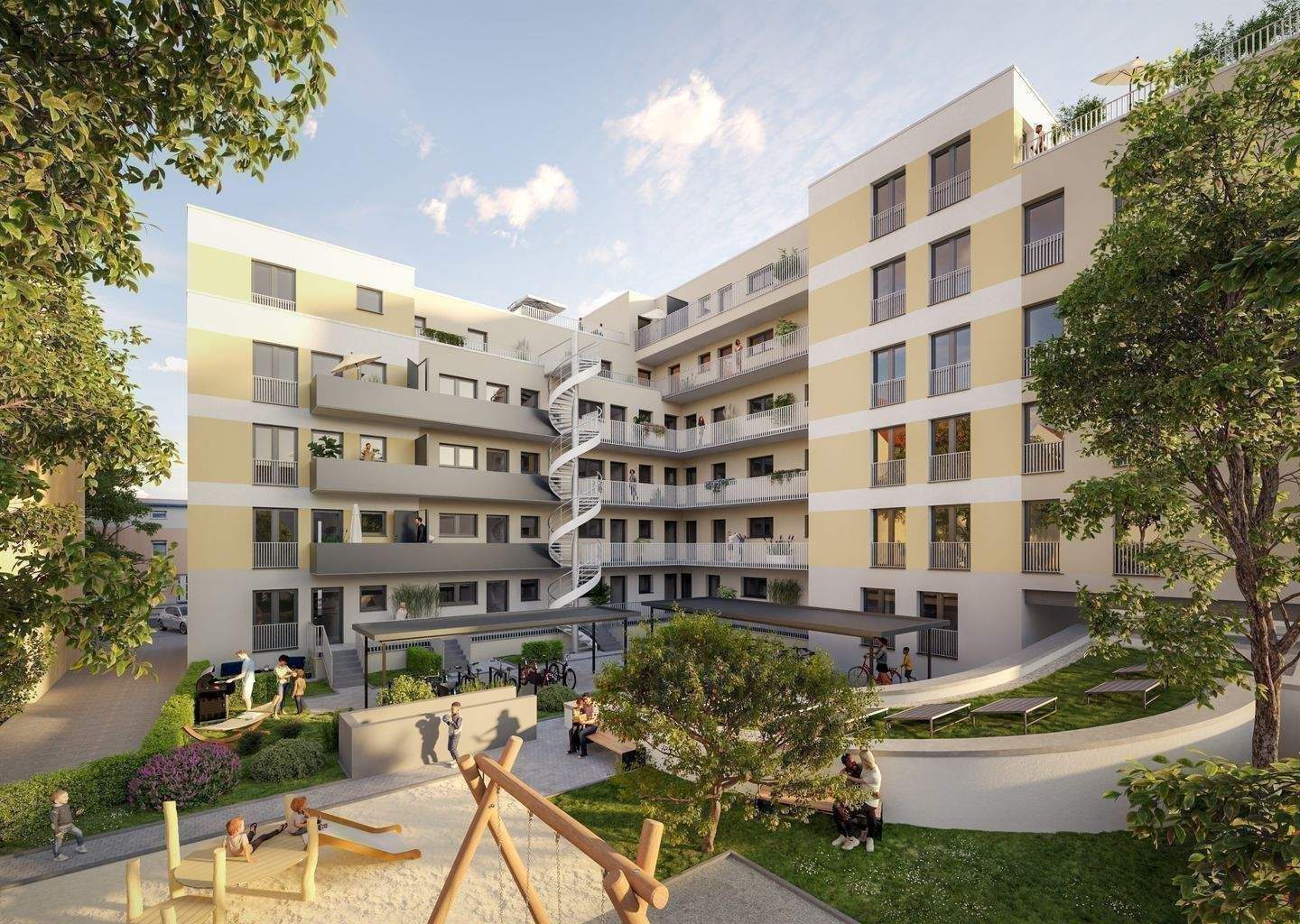 Moderne 2-Zimmer-Neubauwohnung mit Einbauküche, Balkon & TG-Platz, 90763 Fürth (Südstadt Weikershof)